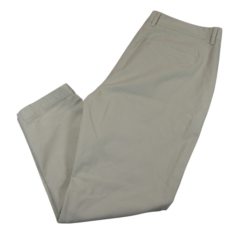 Mott & Bow Mens Chino Pants 38 x 30 Khaki Stretch Cotton Spandex Flat Front